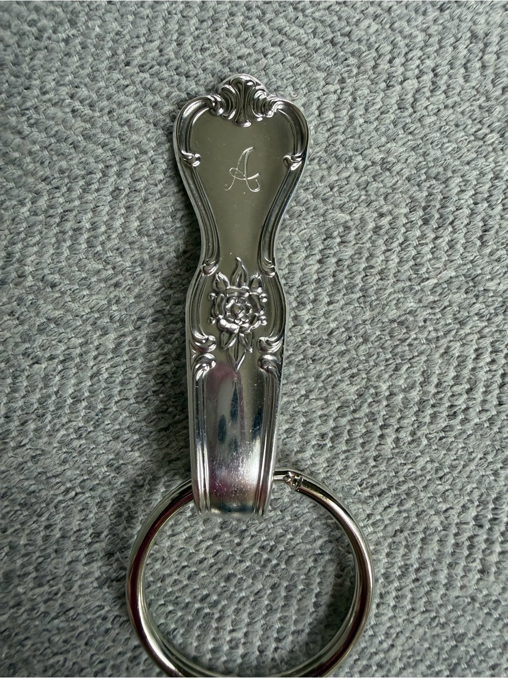A Engraved Silverware Keychain - Picture 3 of 6